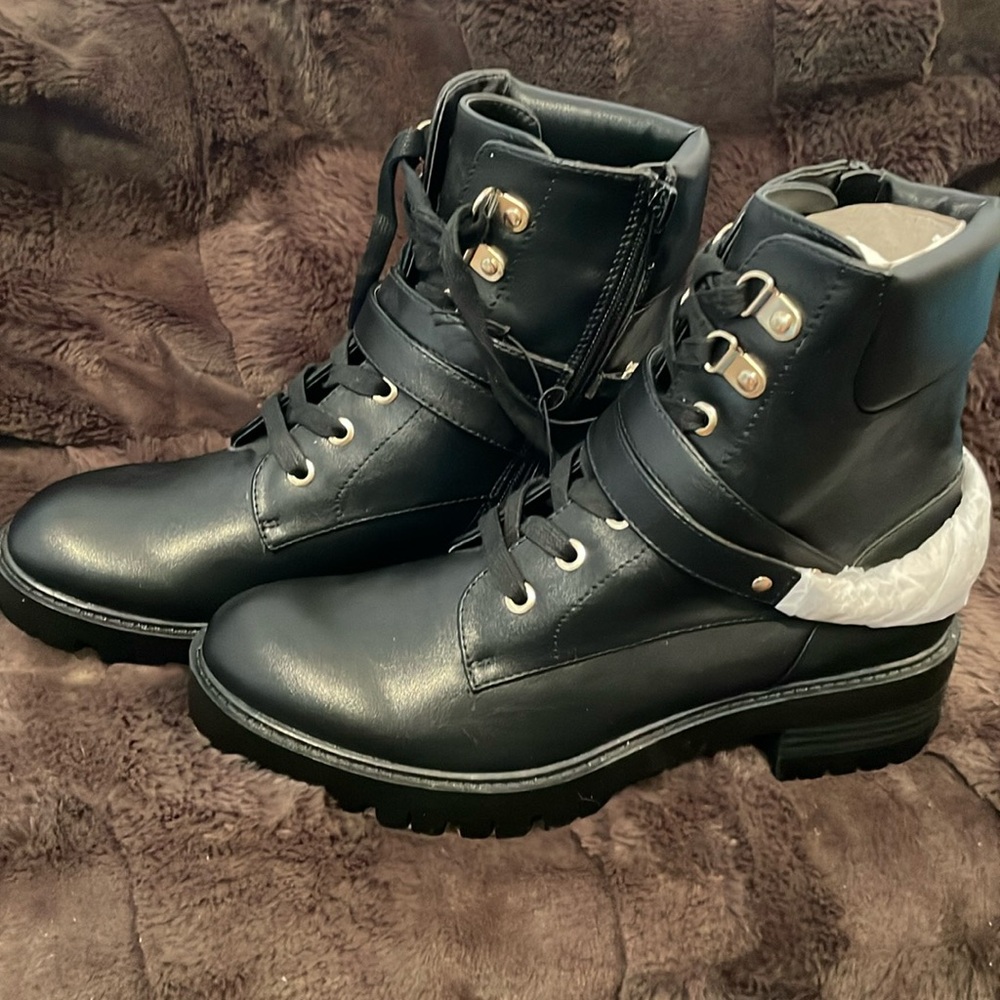 Rachel Zoe Millie Combat Boots Black Womens Sz 7.5 New, Never Worn